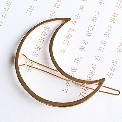 Minimalist Geo Dia Triangle Circle Moon Lip Hair Pin Clip Jewellery Accessories Wedding Boho Style HairAccessories for Women