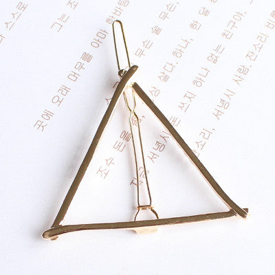 Minimalist Geo Dia Triangle Circle Moon Lip Hair Pin Clip Jewellery Accessories Wedding Boho Style HairAccessories for Women