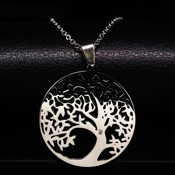 2017 Stainless Steel Tree of Life Necklaces Tree Bohemian Necklace & pendants Jewellery For Women or Men collane donna N611212